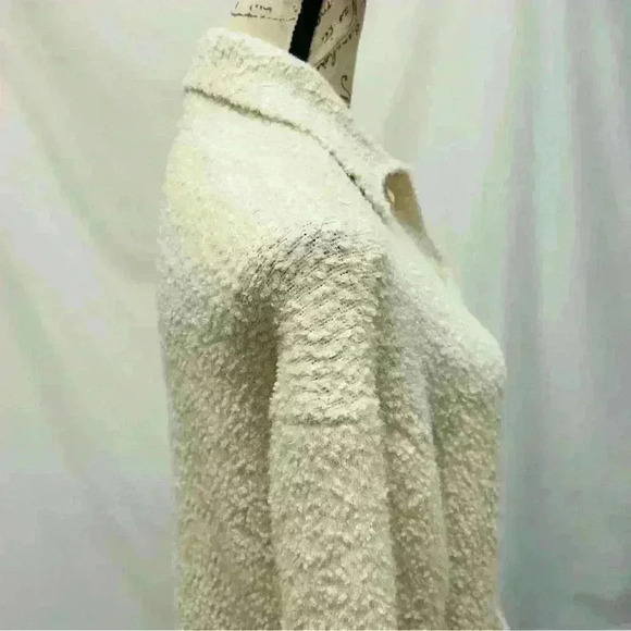 Sanctuary Women’s Ivory Button Up Fuzzy Cardigan Sweater with Pockets Size M - Picture 6 of 12